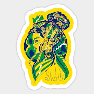 Brasil Beauty Queen Sticker